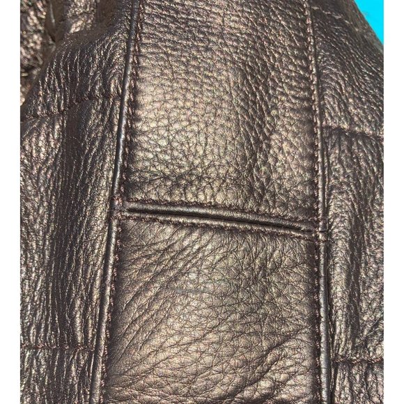 Womens Designer Leather Colehaan Pewter Color  Purse Handbag Shoulder Bag Ladies - Picture 11 of 11